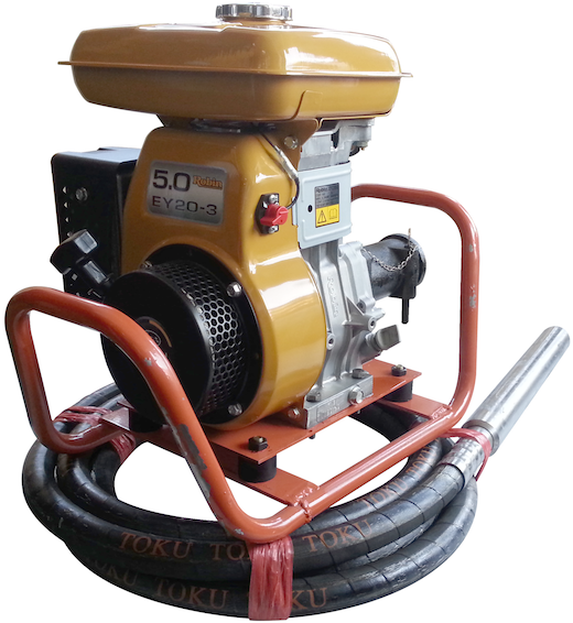 TOKU Concrete Vibrator Robin Engine EY-20D 45mm x 5m TKLH-45 - Click Image to Close